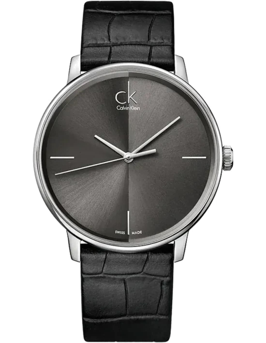 Montre Homme Calvin Klein Accent K2Y2X1C3 Quartz cadran noir bracelet en cuir noir