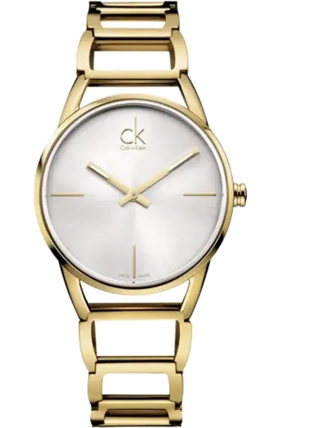 Montre Calvin Klein K3G23526 dorée à bracelet jonc ajouré