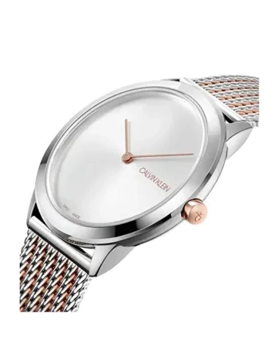 Montre Femme Calvin Klein Minimal K3M22B26 Argent et Or en mesh bracelet
