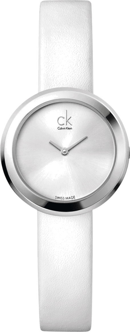 Montre Femme Calvin Klein Firm K3N231L6 bracelet cuir blanc