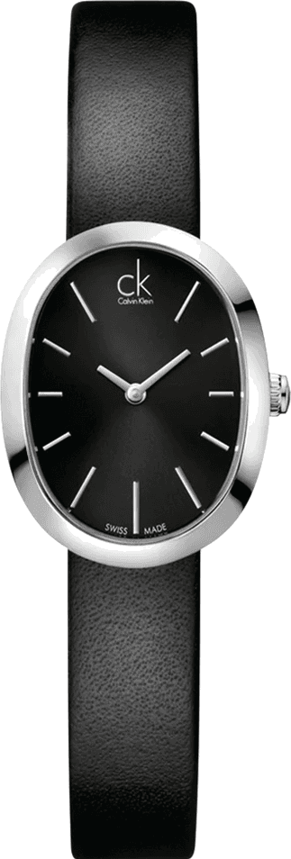 Montre Femme Calvin Klein Incentive K3P231C1 Cadran Noir et Bracelet Cuir