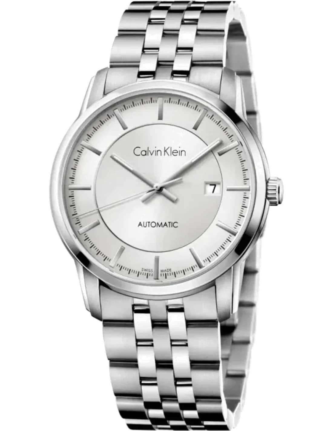 Montre Homme Calvin Klein Infinite K5S34146 cadran argenté automatique bracelet en acier inoxydable argenté