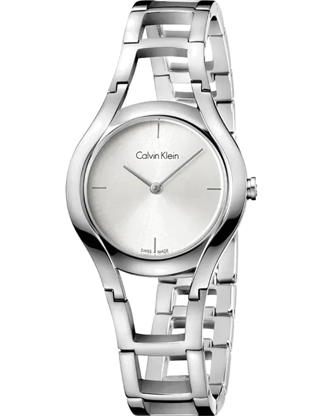 Montre Femme Calvin Klein Class K6R23126 quartz cadran blanc bracelet en acier inoxydable argenté