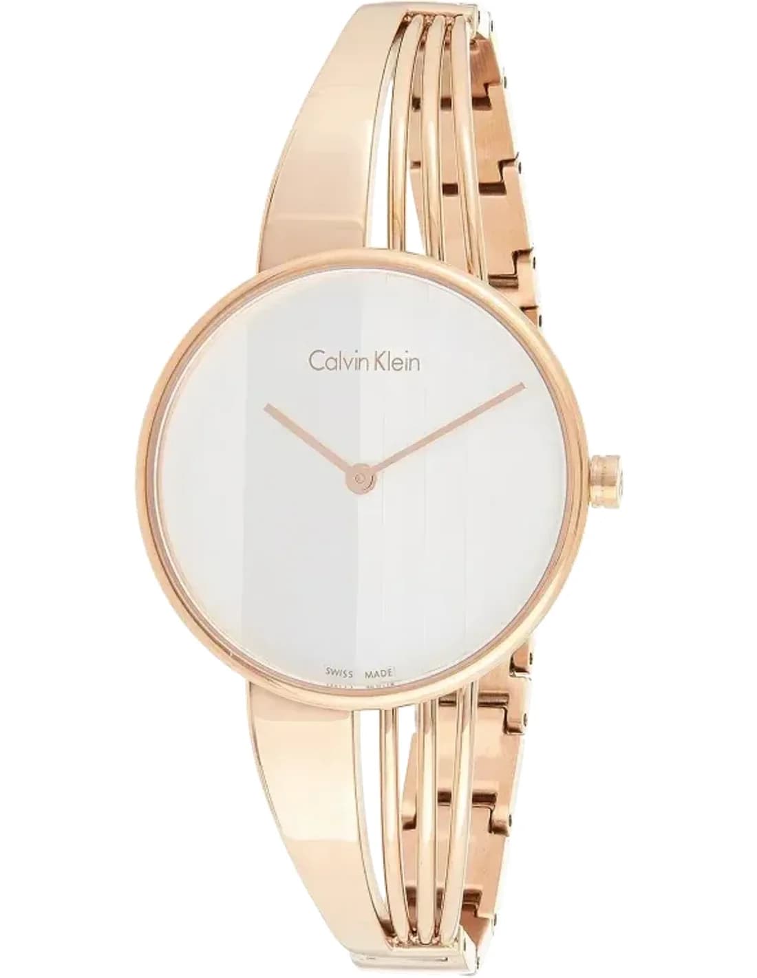 Montre Femme Calvin Klein Drift K6S2N616 quartz cadran blanc bracelet en acier inoxydable or rose