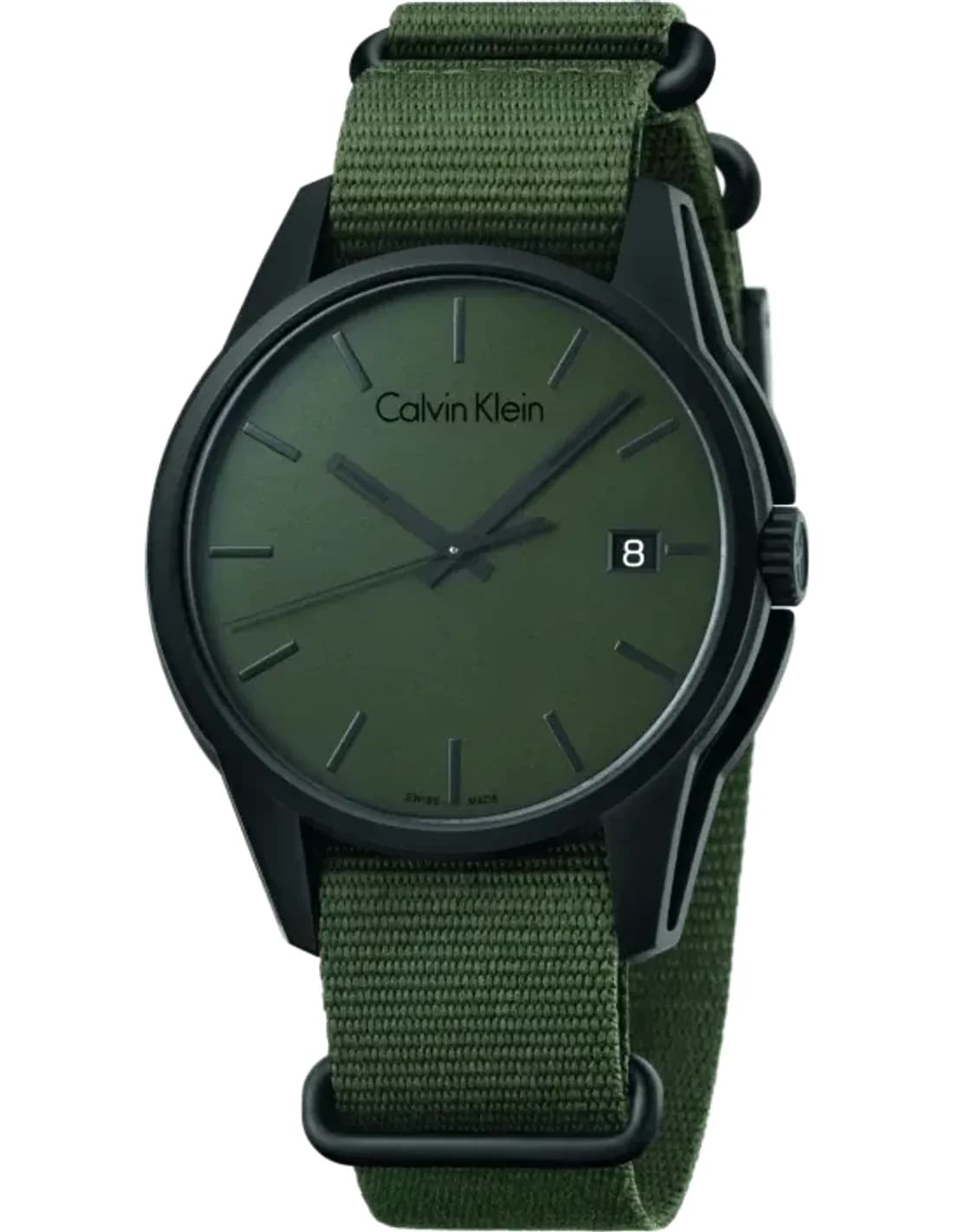 Montre Homme Calvin Klein Tone K7K514WL cadran vert quartz bracelet tissu vert