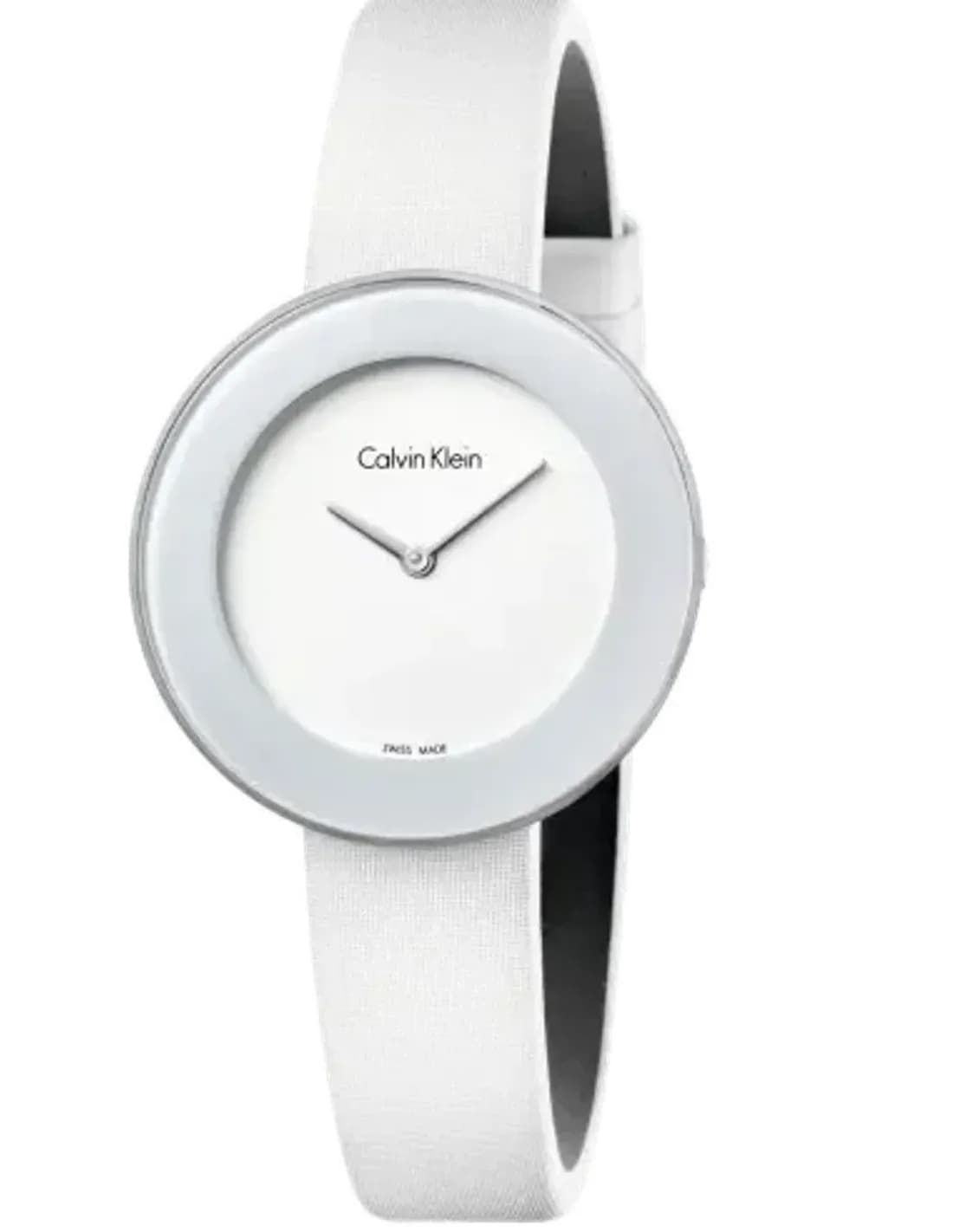 Montre Femme Calvin Klein Chic K7N23TK2 Bracelet en cuir blanc