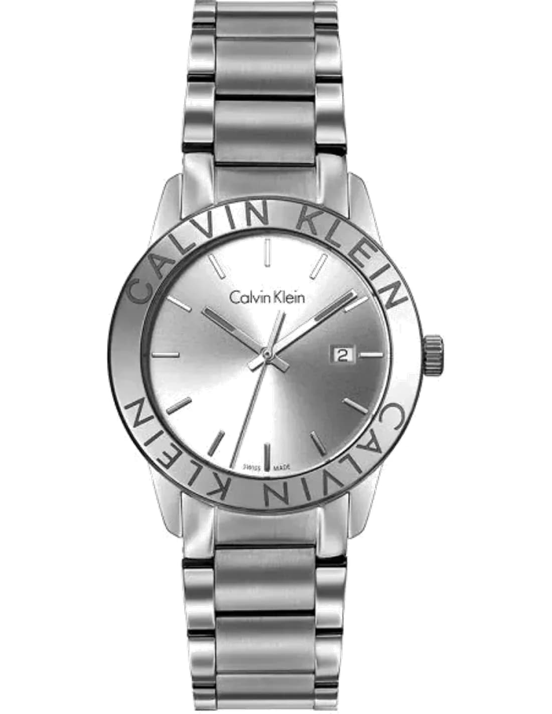Montre Femme Calvin Klein Steady K7Q21146 quartz cadran argenté bracelet en acier inoxydable argenté