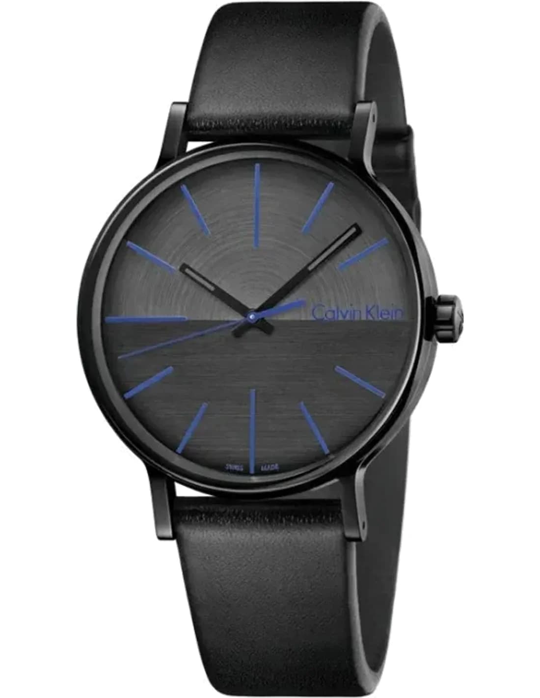 Montre Homme Calvin Klein Boost K7Y214CZ quartz cadran noir bracelet cuir noir
