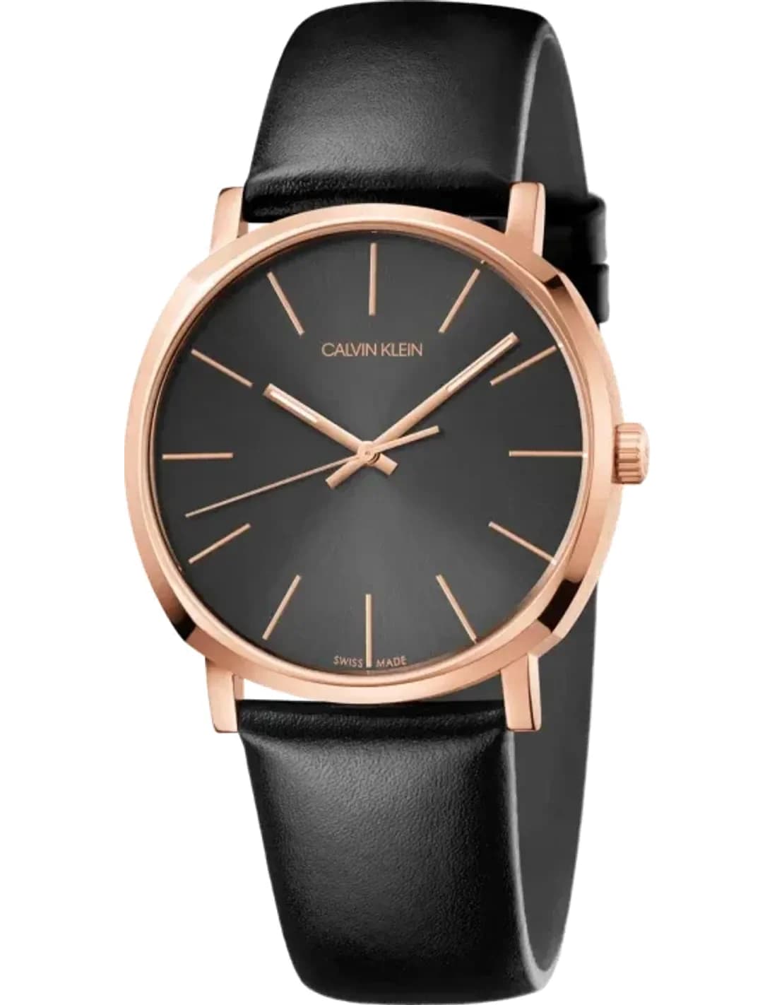 Montre Homme Calvin Klein Posh K8Q316C3 quartz cadran noir bracelet cuir noir