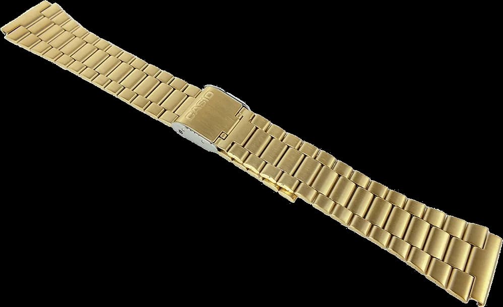 Bracelet de rechange Casio en acier doré pour montres modèles A168