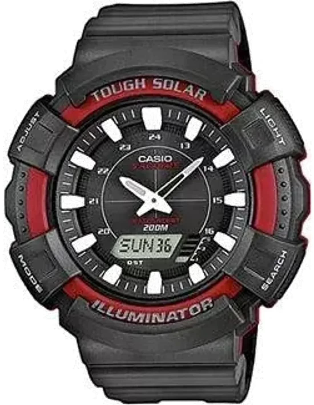 Montre Homme Casio Collection AD-S800WH-4AVEF modèle solaire finition rouge