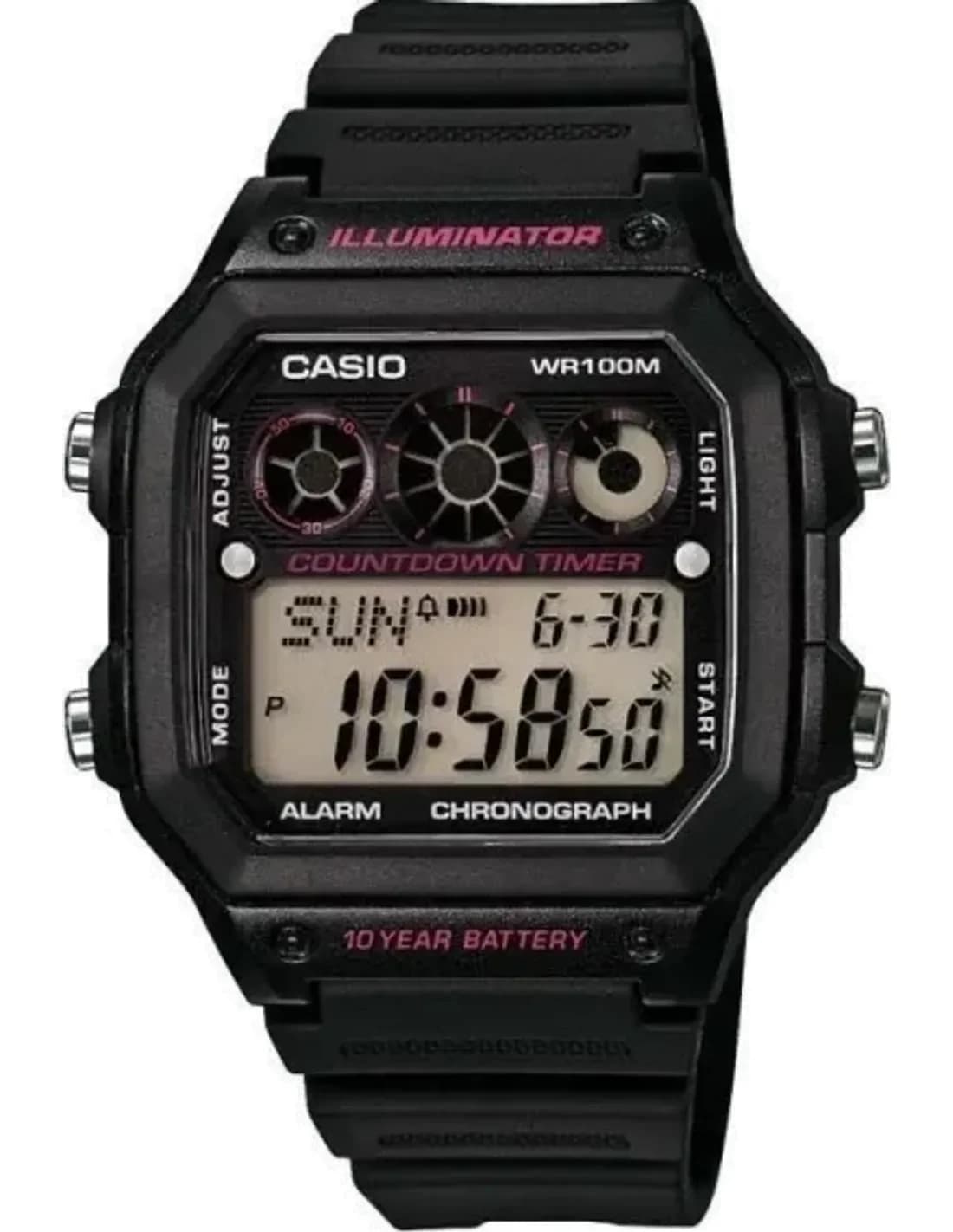 Montre Homme Casio Collection AE-1300WH-1A2VEF Noir