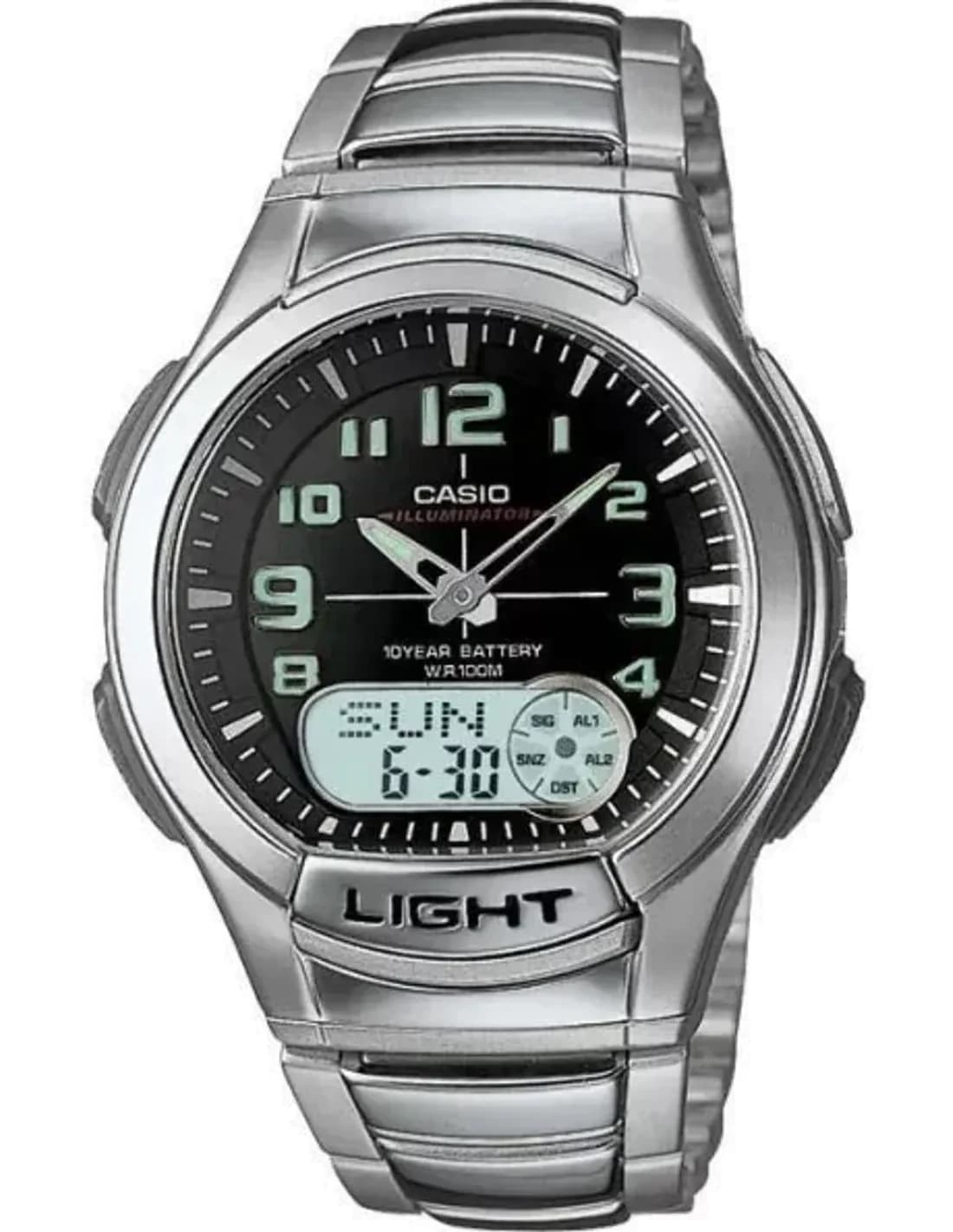 Montre Homme Casio Collection AQ-180WD-1B Argent