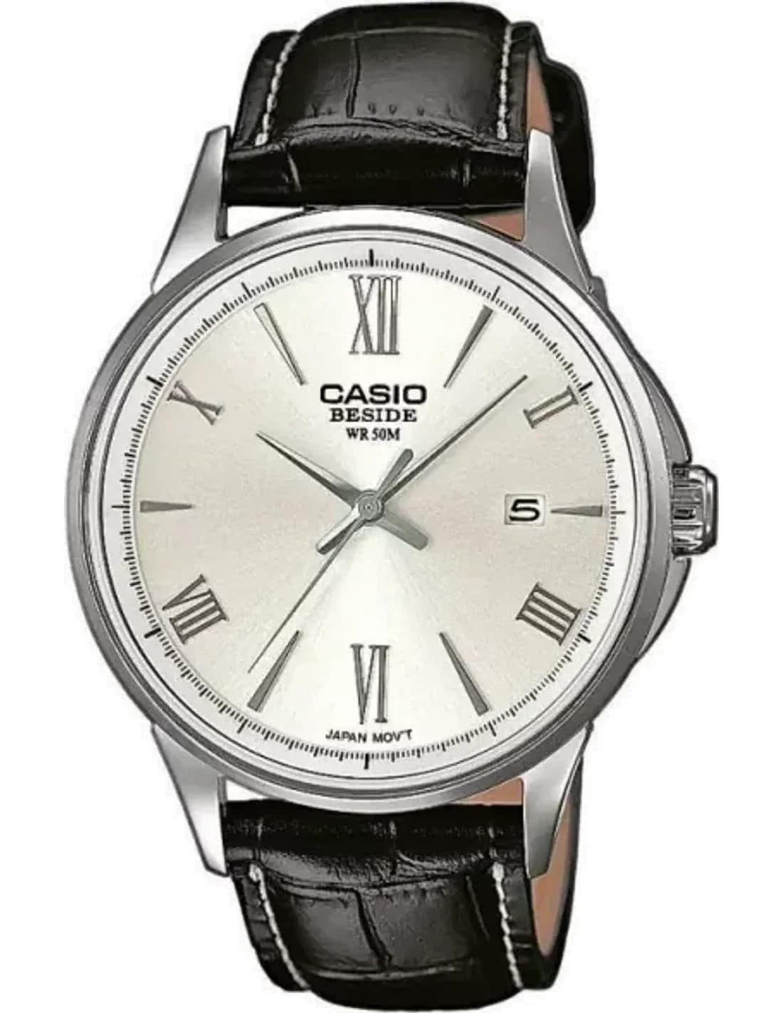 Montre Homme Casio Collection BEM-126L-1AVEF Bracelet en cuir brun motif crocodile