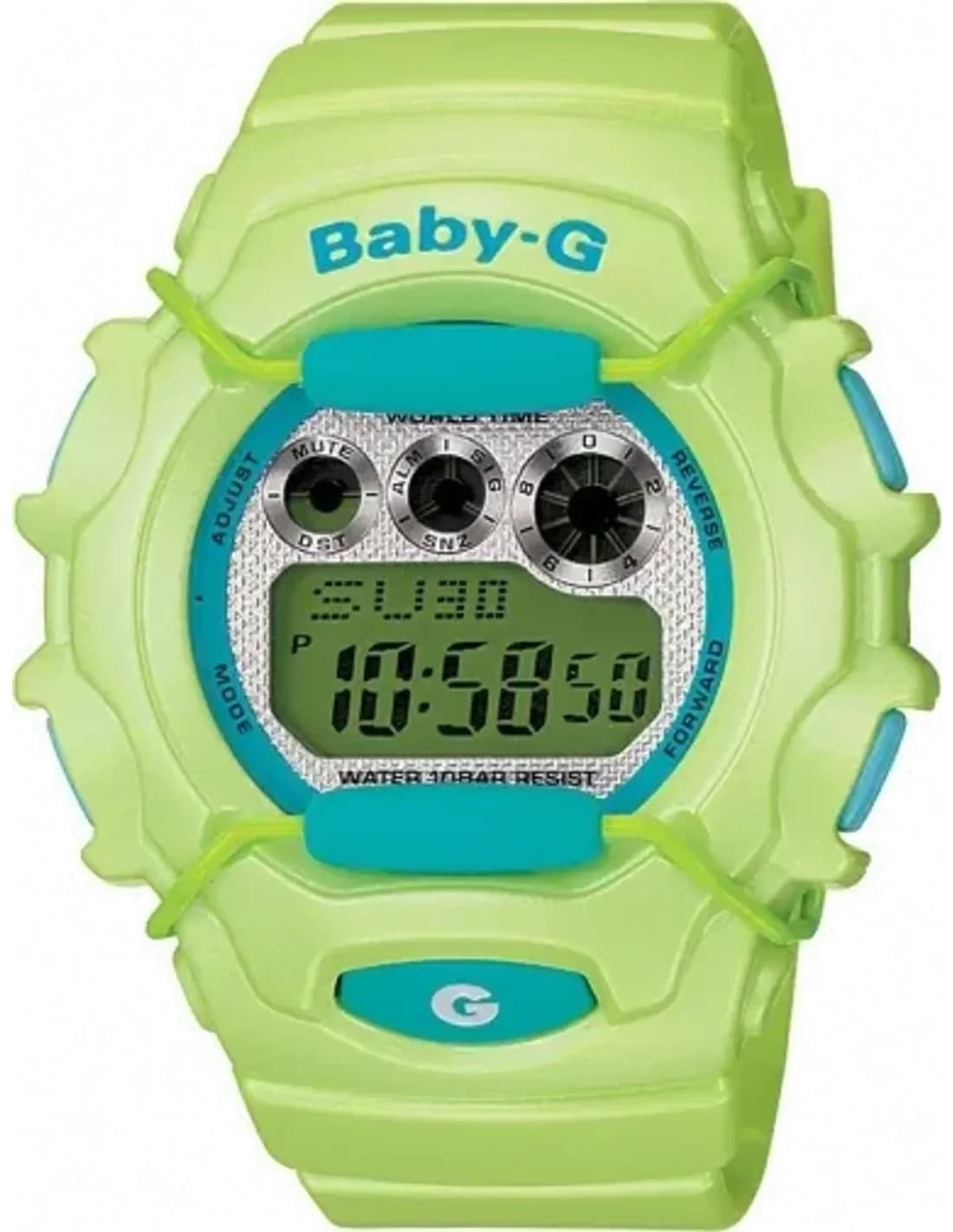Montre Femme Casio Baby-G BG-1006SA-3ER Bracelet Résine Vert