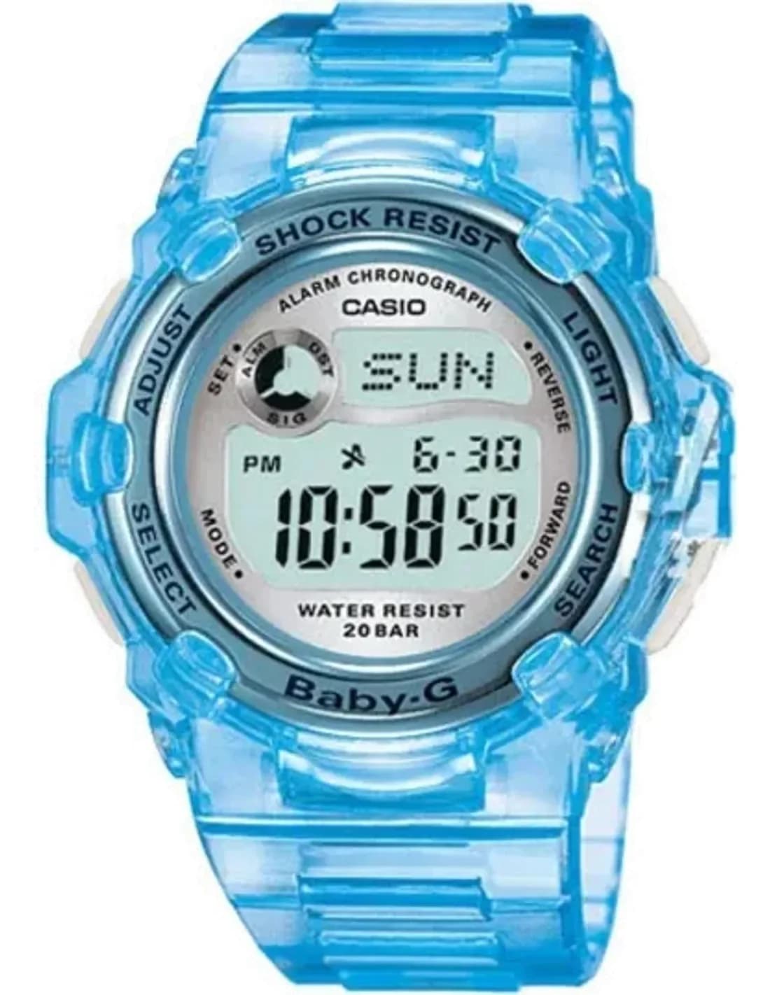 Montre Femme Casio Baby-G BG-3000-2ER Bracelet Résine Bleu