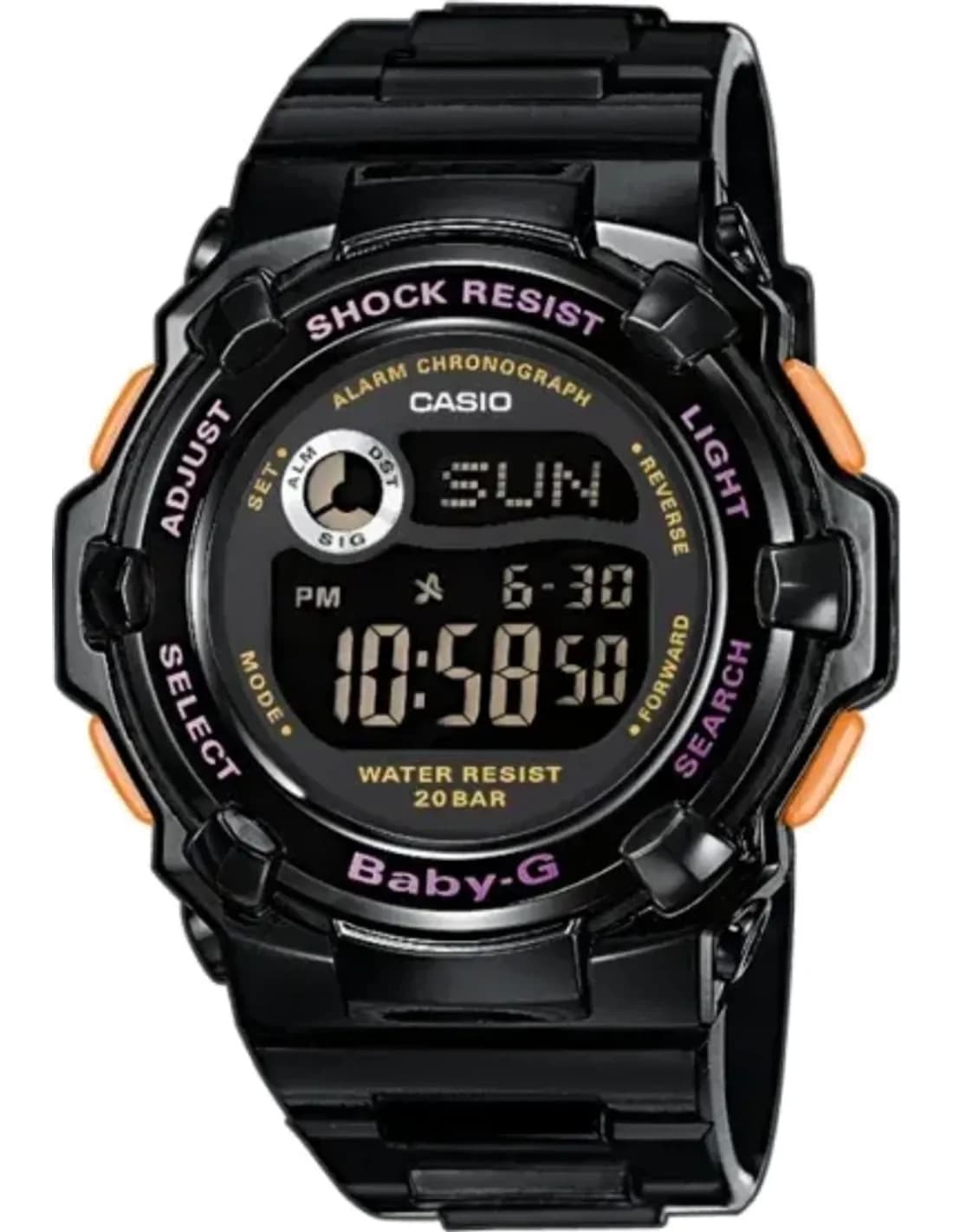 Montre Femme Casio Baby-G BG-3000A-1ER Bracelet Résine Noir