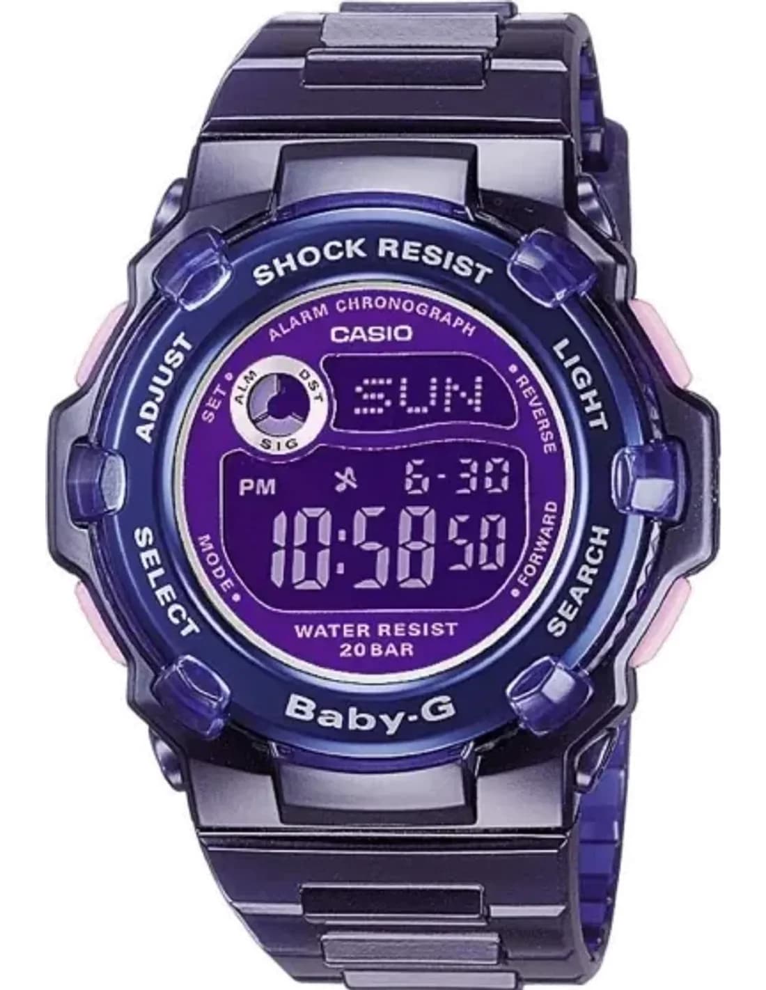 Montre Femme Casio Baby-G BG-3000A-2ER Bracelet Résine Violet