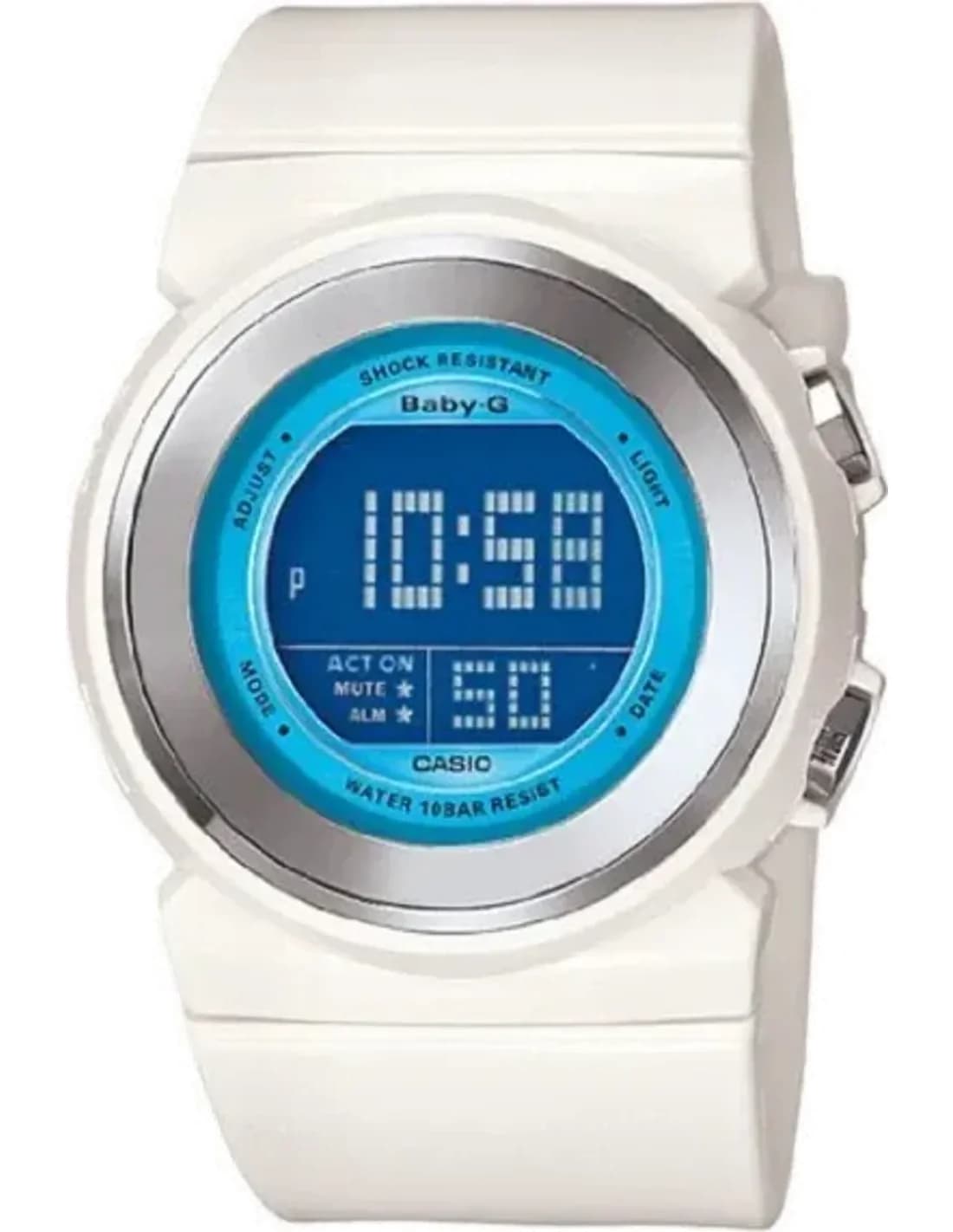 Montre Femme Casio Baby-G BGD-100-7AER Bracelet Résine Blanc