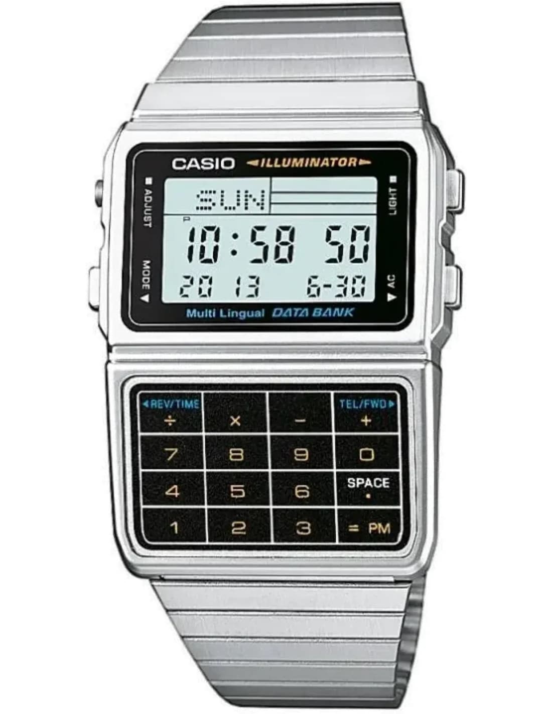 Montre Homme Casio Data Bank DBC-611-1EF Argent
