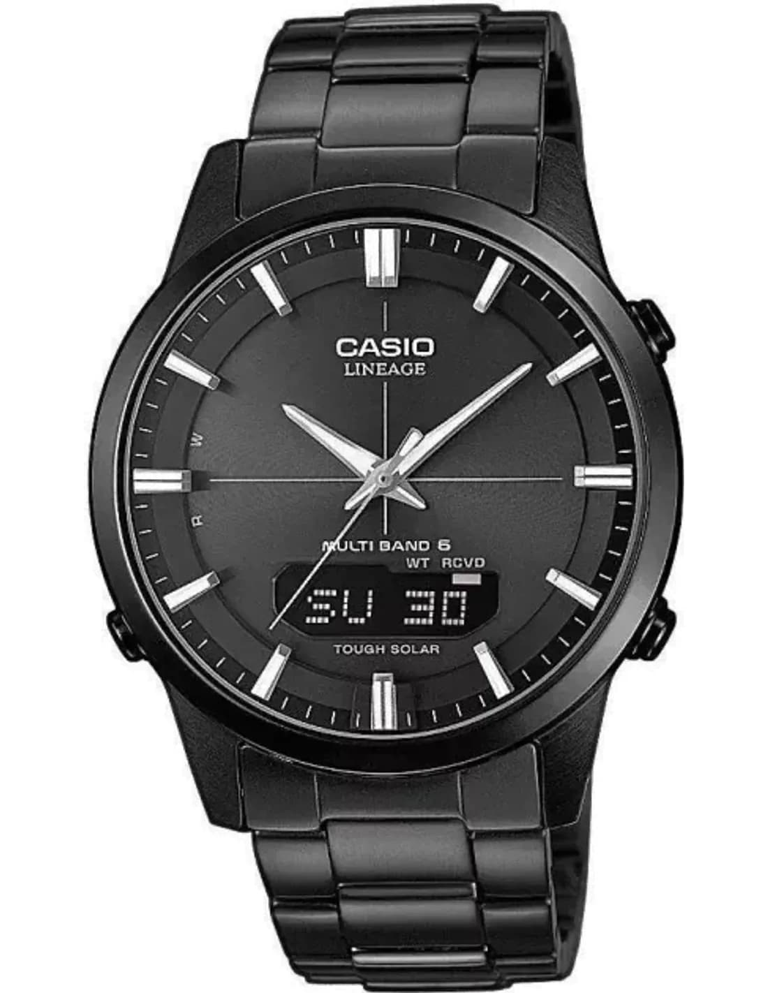 Montre Homme Casio Radio Pilotees LCW-M170DB-1AER à énergie solaire teinte noire