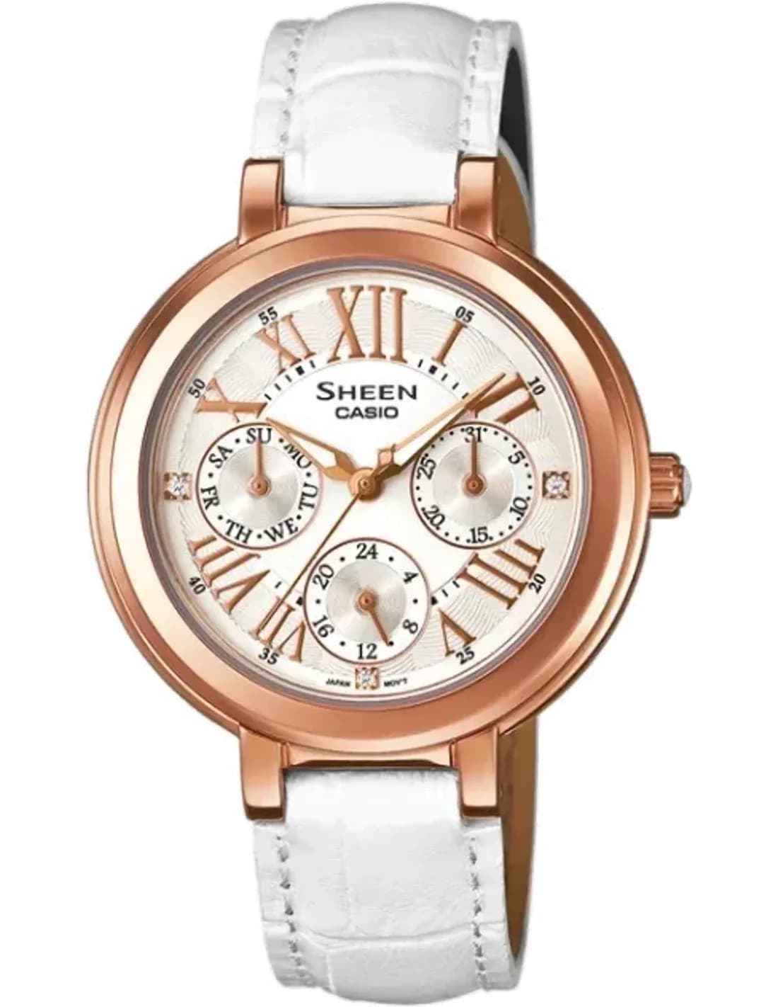 Montre Femme Casio Sheen SHE-3034GL-7AUER Blanc