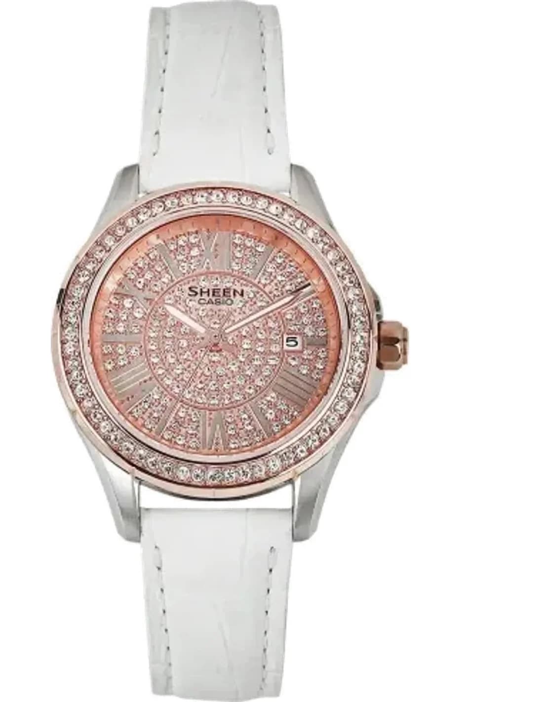Montre Femme Casio Sheen SHE-4510Gl-9A Blanc