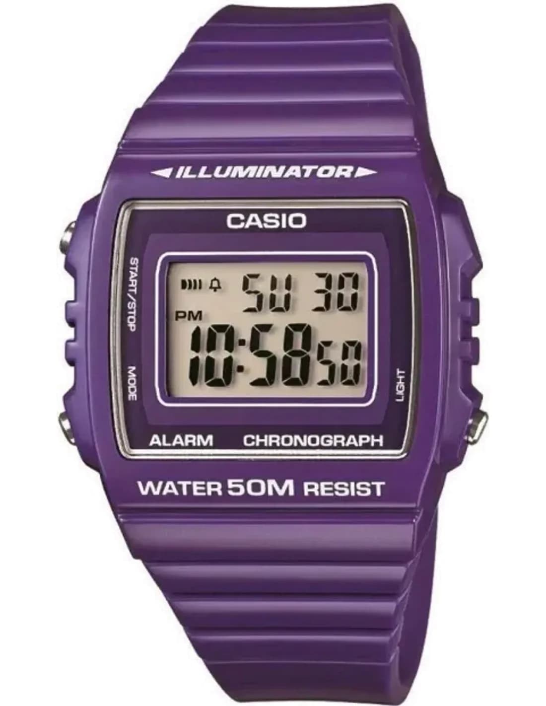 Montre Mixte Casio Collection W-215H-6AVEF Bracelet Résine Violet