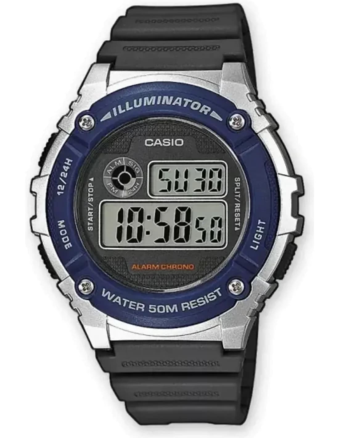 Montre Homme Casio Collection W-216H-2AVEF Bracelet En Résine grise