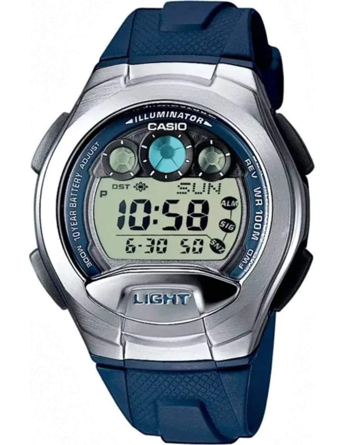 Montre Homme Casio Collection W-755-2AVES Bracelet Résine Bleu
