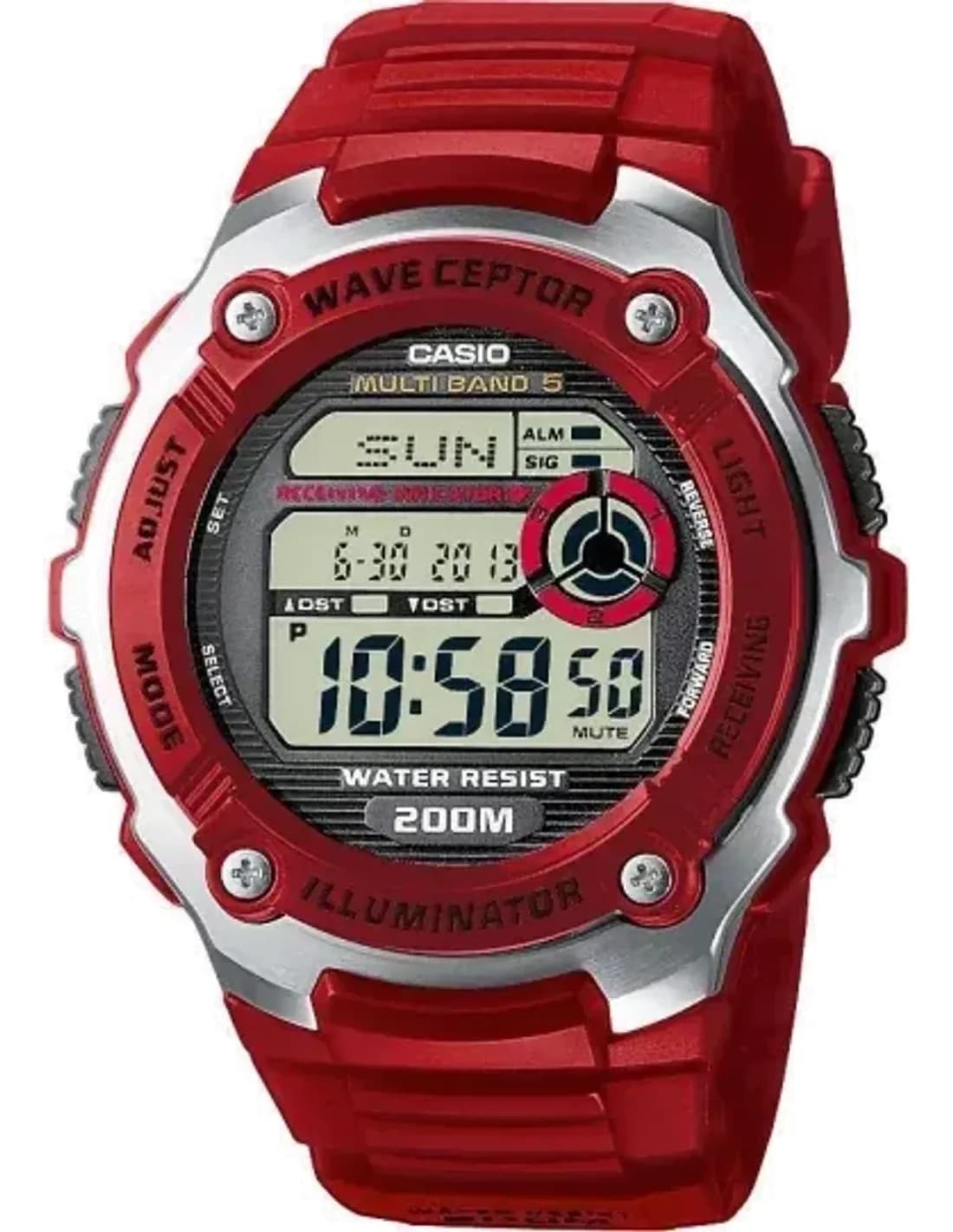 Montre Homme Casio Waveceptor WV-200E-4AVEF Rouge