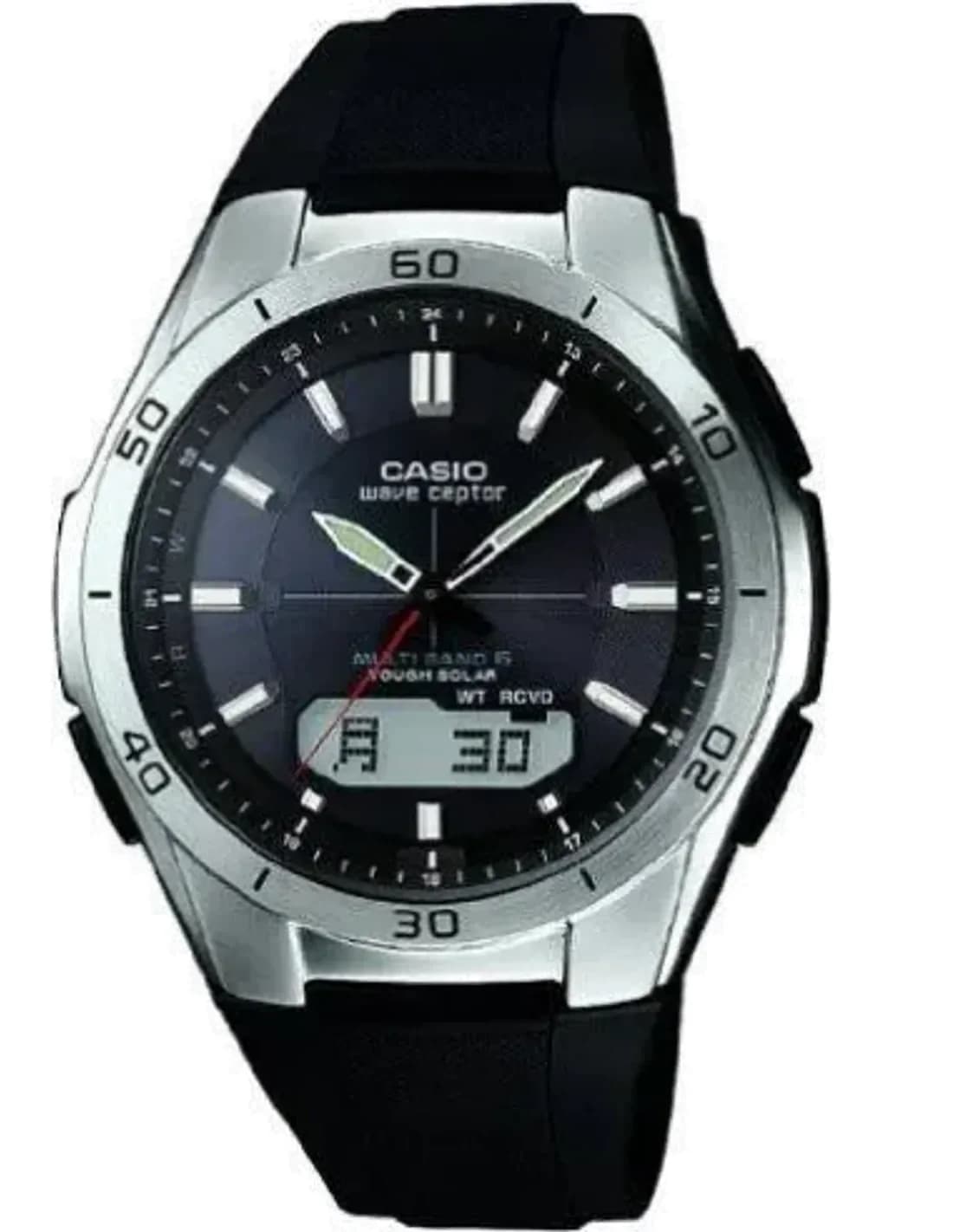 Montre Homme Casio Waveceptor WVA-M640-1AER Noir Cadran argent