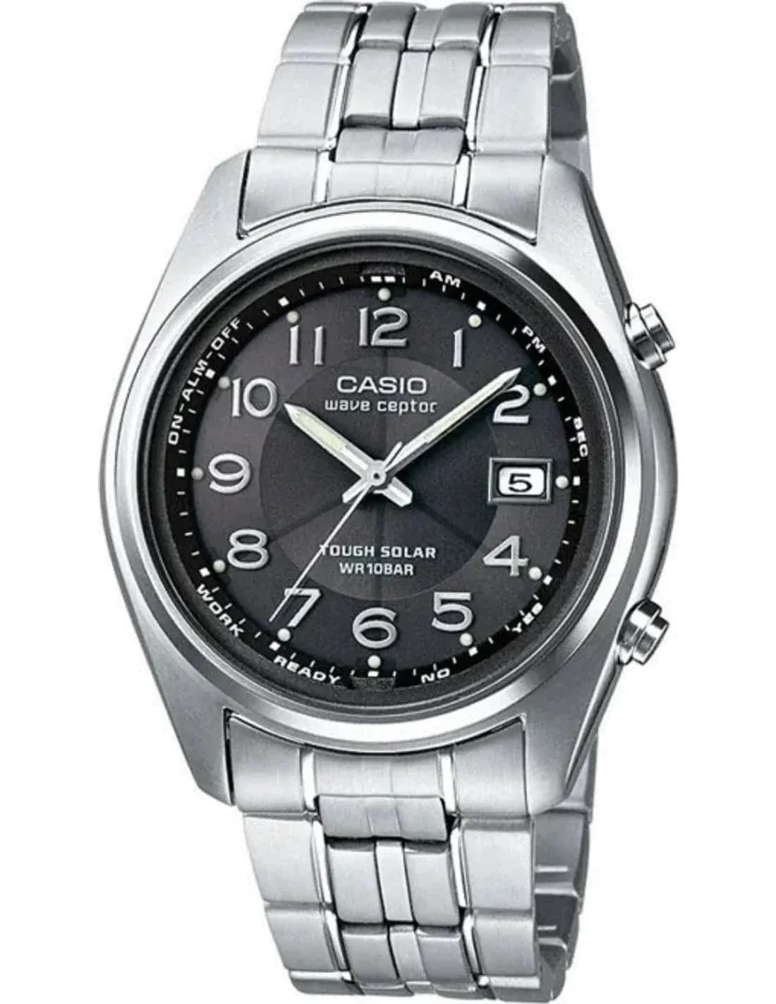 Montre Homme Casio Wave Ceptor Tough Solar WVQ-110TDE-1A2ER Bracelet Titane