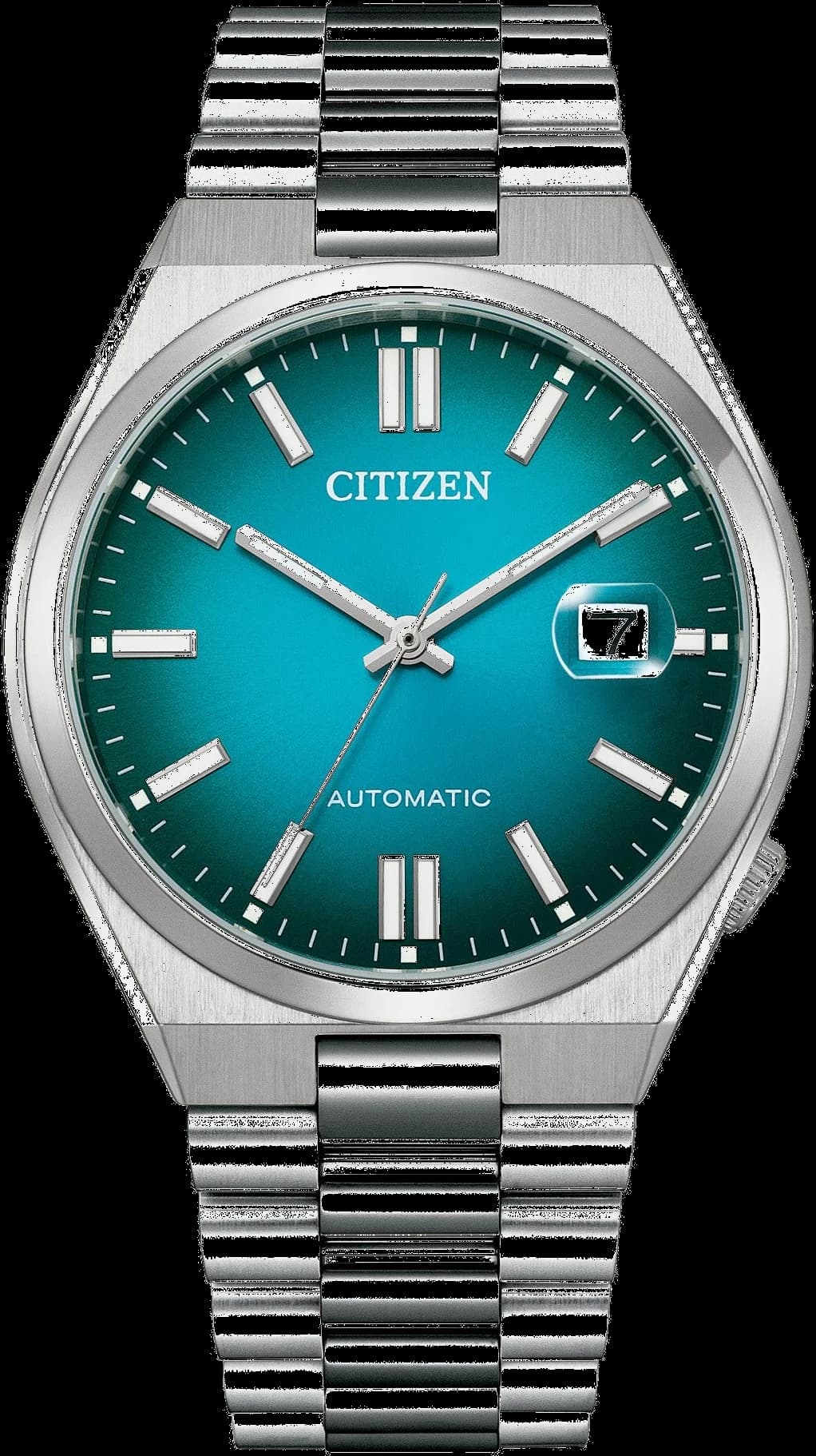 Montre Automatique Citizen NJ0151-88X au Cadran Bleu Sarcelle et Bracelet Acier