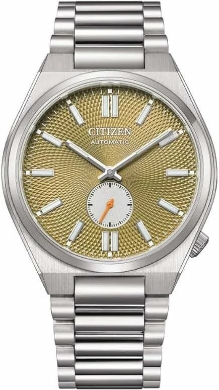 Montre Citizen NK5010-51X Automatique Tsuyosa cadran beige bracelet cuir