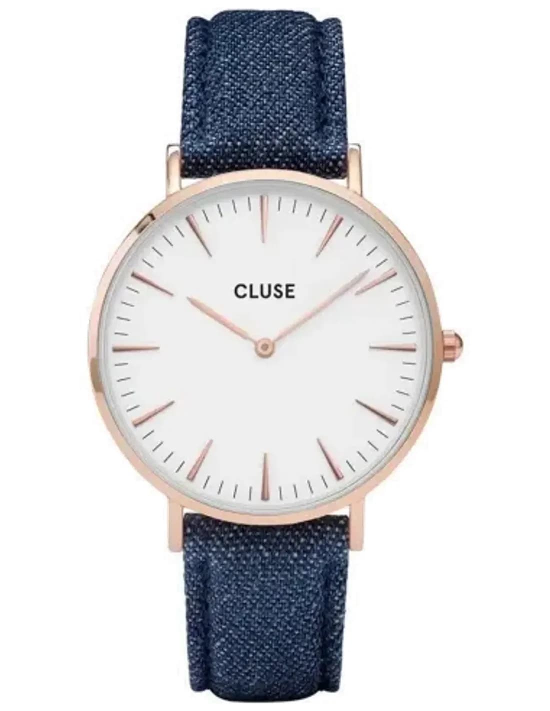 Montre Cluse La Bohème CL18025 Bracelet en Jeans Denim Bleu