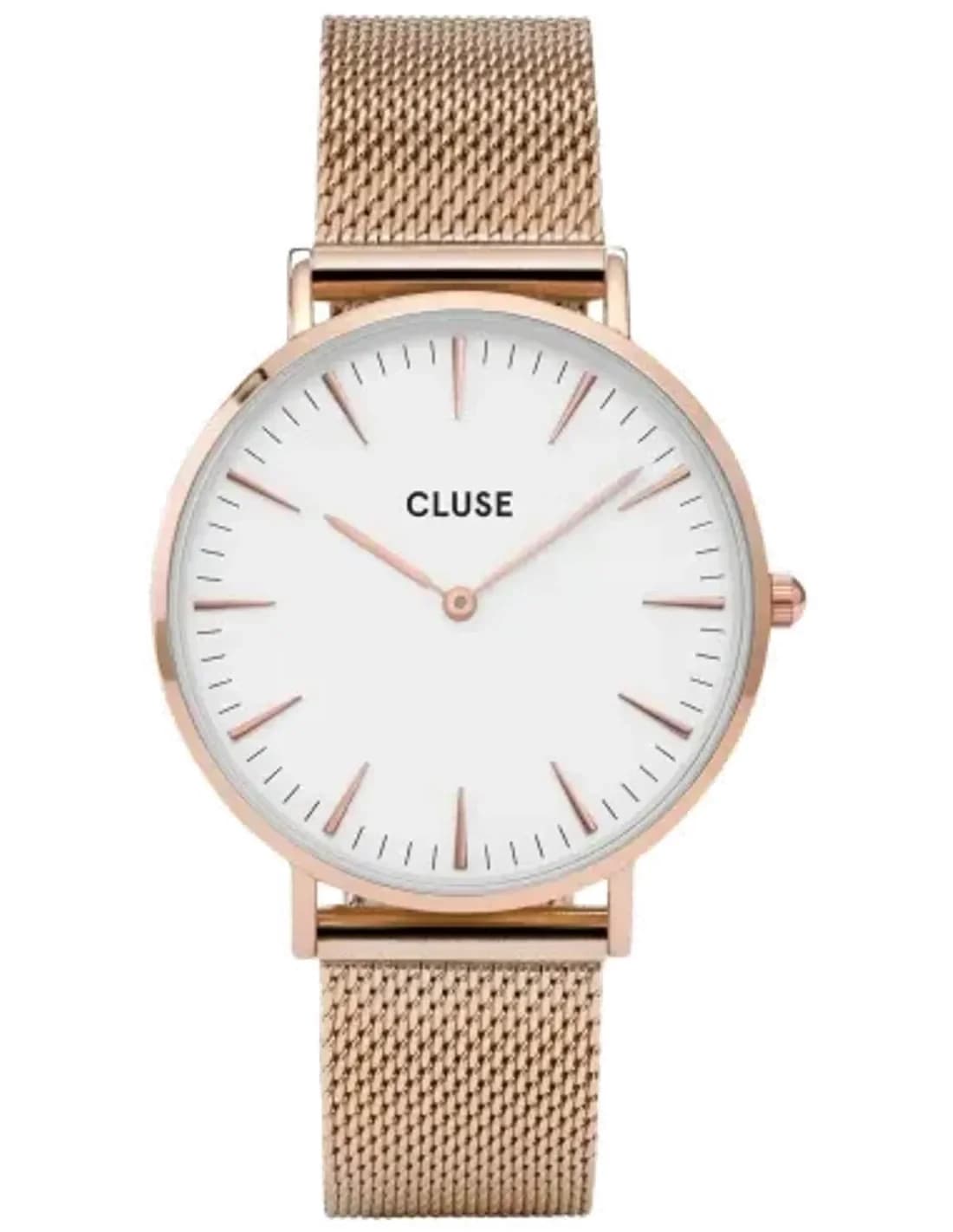 Montre Cluse La Bohème Mesh CL18112 Bracelet en maille milanaise acier or rose