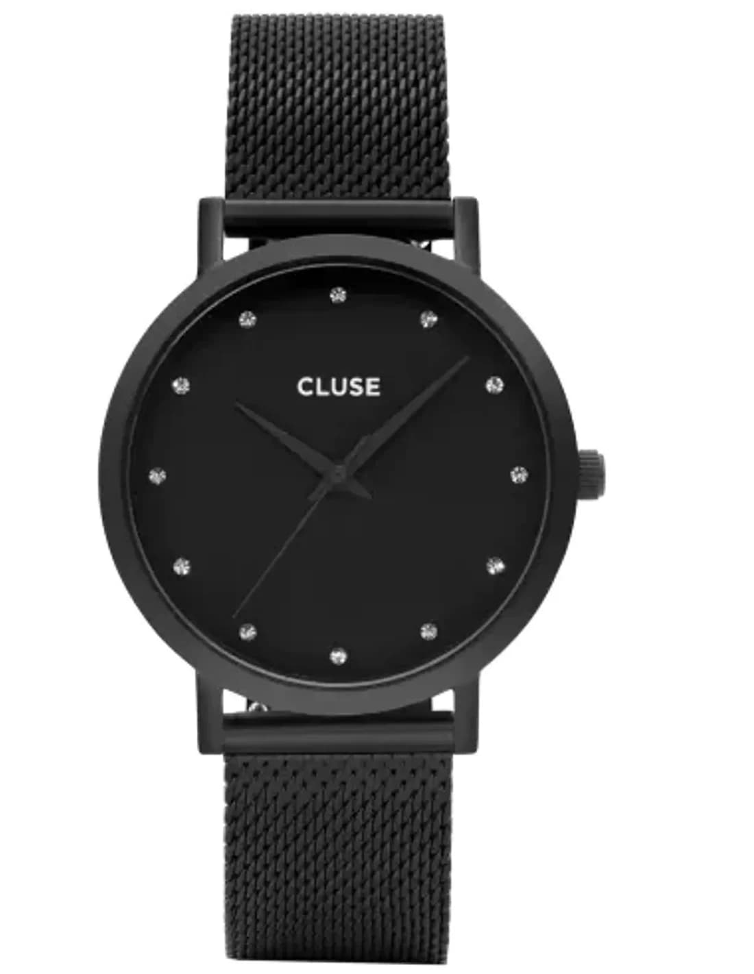 Montre Cluse Pavane CL18304 Full Black en maille milanaise noire