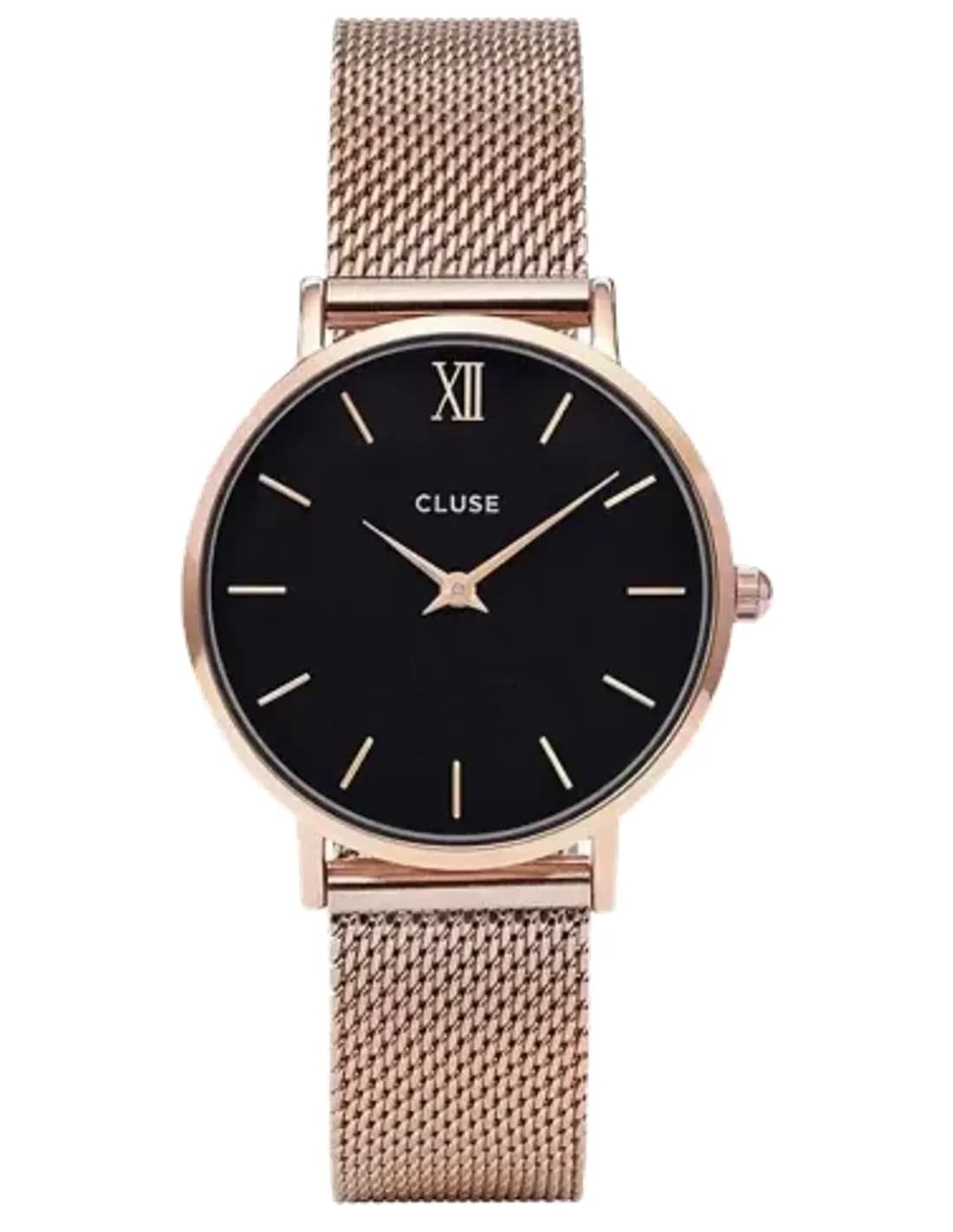 Montre Femme Cluse Minuit Mesh CL30016 Bracelet acier or rose