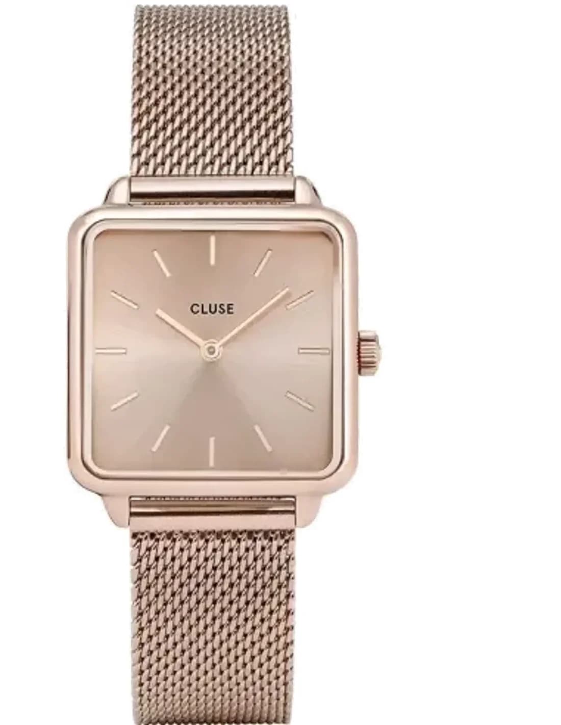 Montre Femme Cluse La Tétragone Mesh Full Rose Gold CL60013