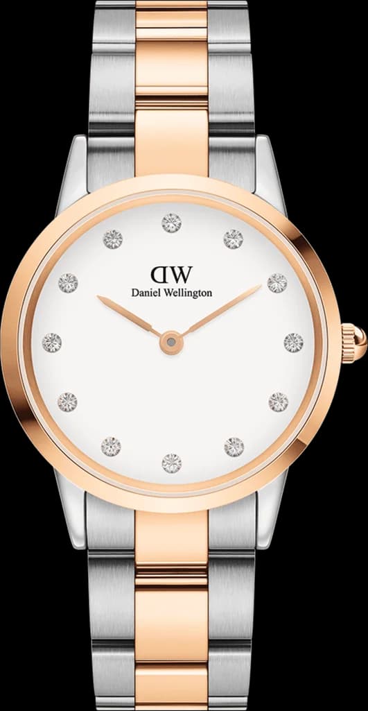 Montre Femme Daniel Wellington Iconic Link Lumine 28mm DW00100359 cadran blanc