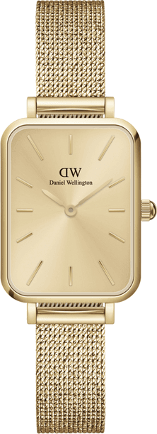 Montre Daniel Wellington DW00100485 Quadro Rectangulaire en Maille Rose Gold