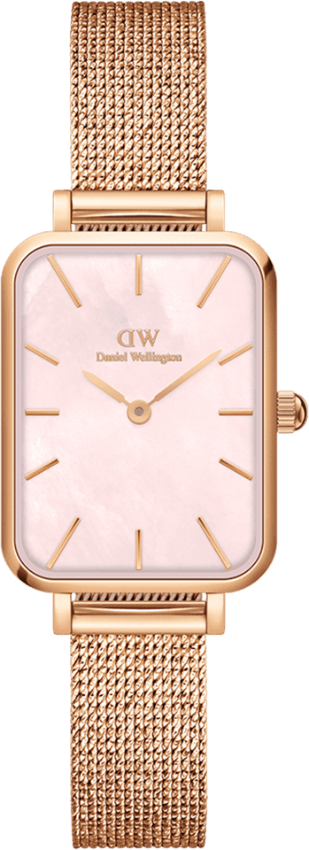 Montre Femme Daniel Wellington DW00100510 Quadro Pressed Melrose Nacre Rose