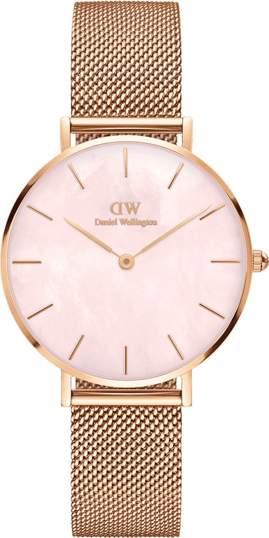 Daniel Wellington DW00100516 cadran blanc et aiguilles dorées — Montres Outlet