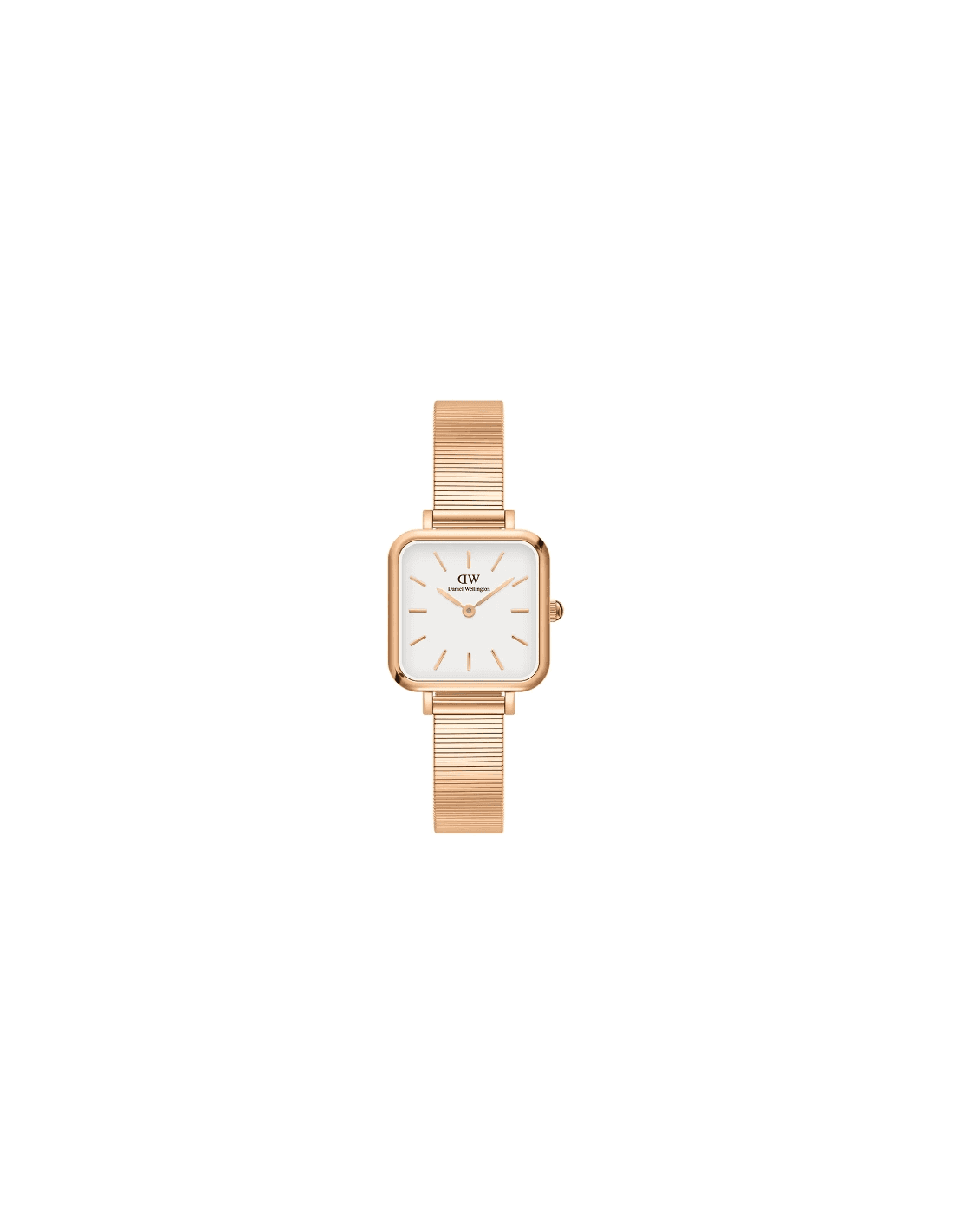 Montre Daniel Wellington Quadro Studio carée or rose cadran blanc