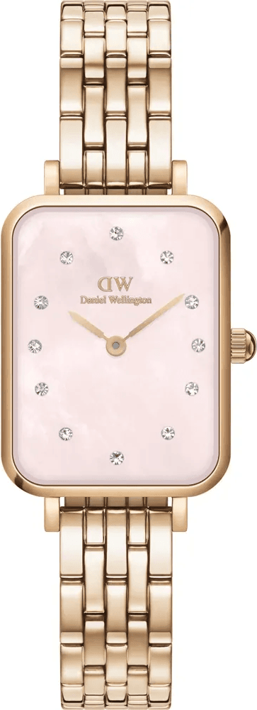 Montre Femme Daniel Wellington DW00100621 Quadro Lumine Rose Nacre Or Rose