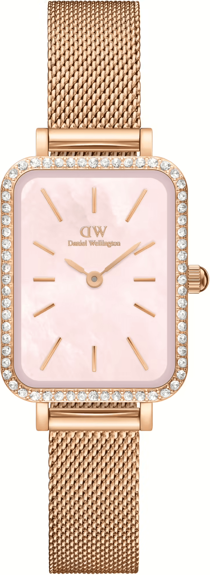 Montre Femme Daniel Wellington DW00100669 Quadro Lumine Melrose Cadran Rose