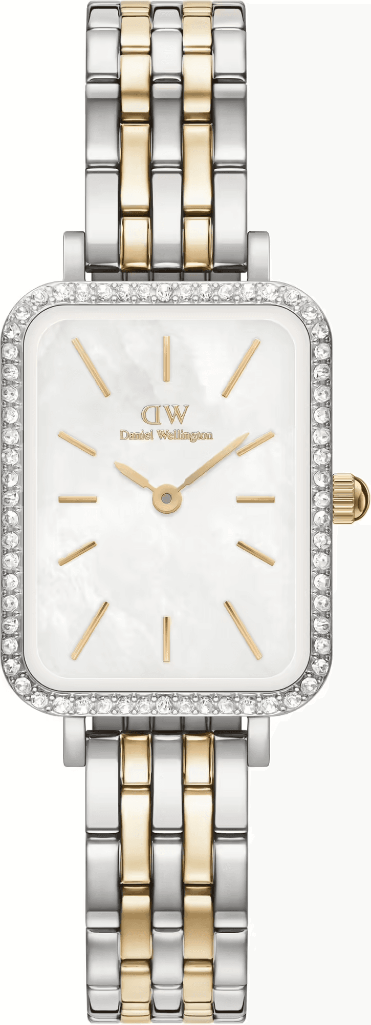 Montre Daniel Wellington DW00100671 Quadro Lumine Bicolore Nacre Blanche