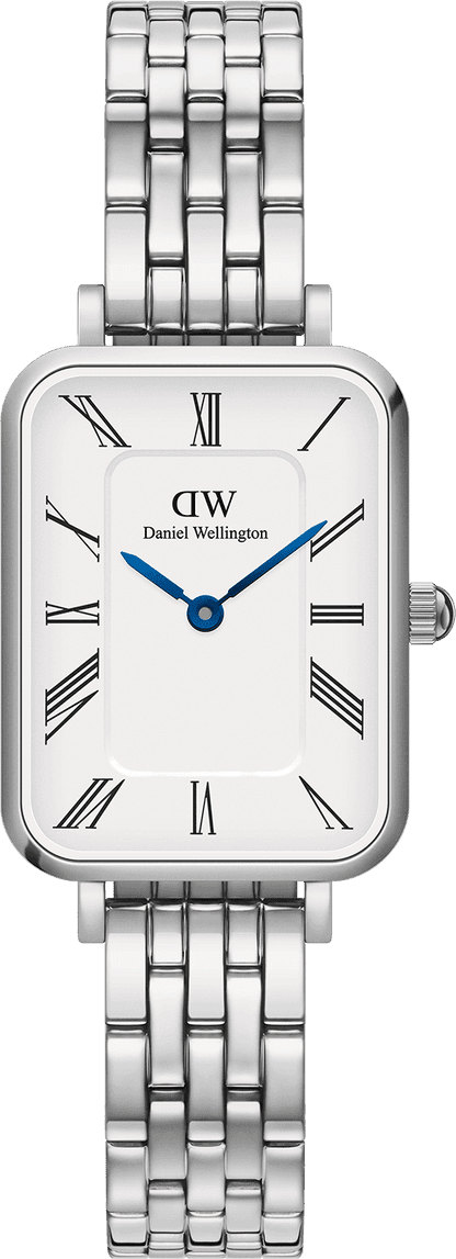Montre Daniel Wellington Quadro Roman DW00100691 Link en Maille Milanaise Or Rose