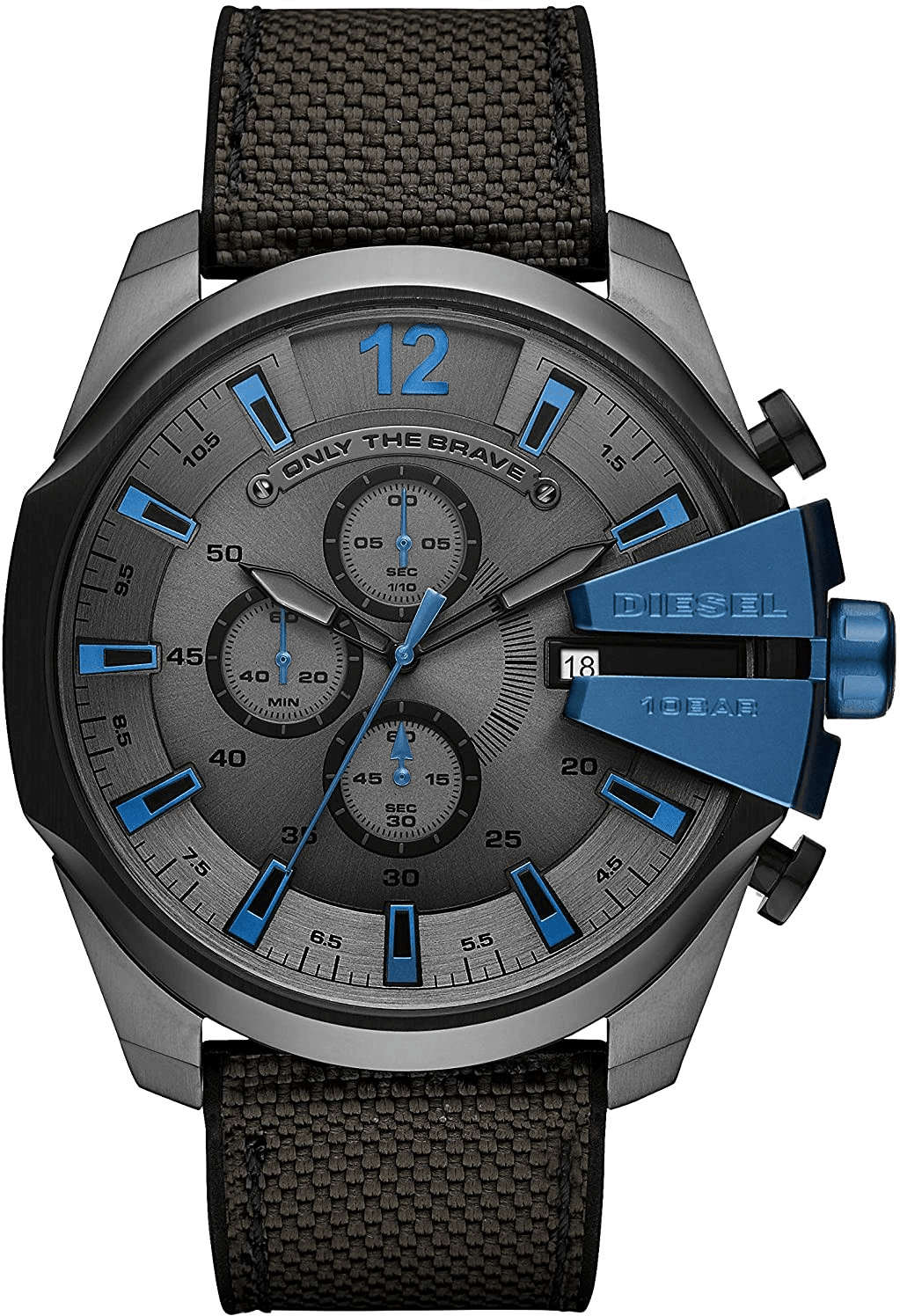 Montre Diesel DZ4500 Mega Chief Bracelet Nylon Gris